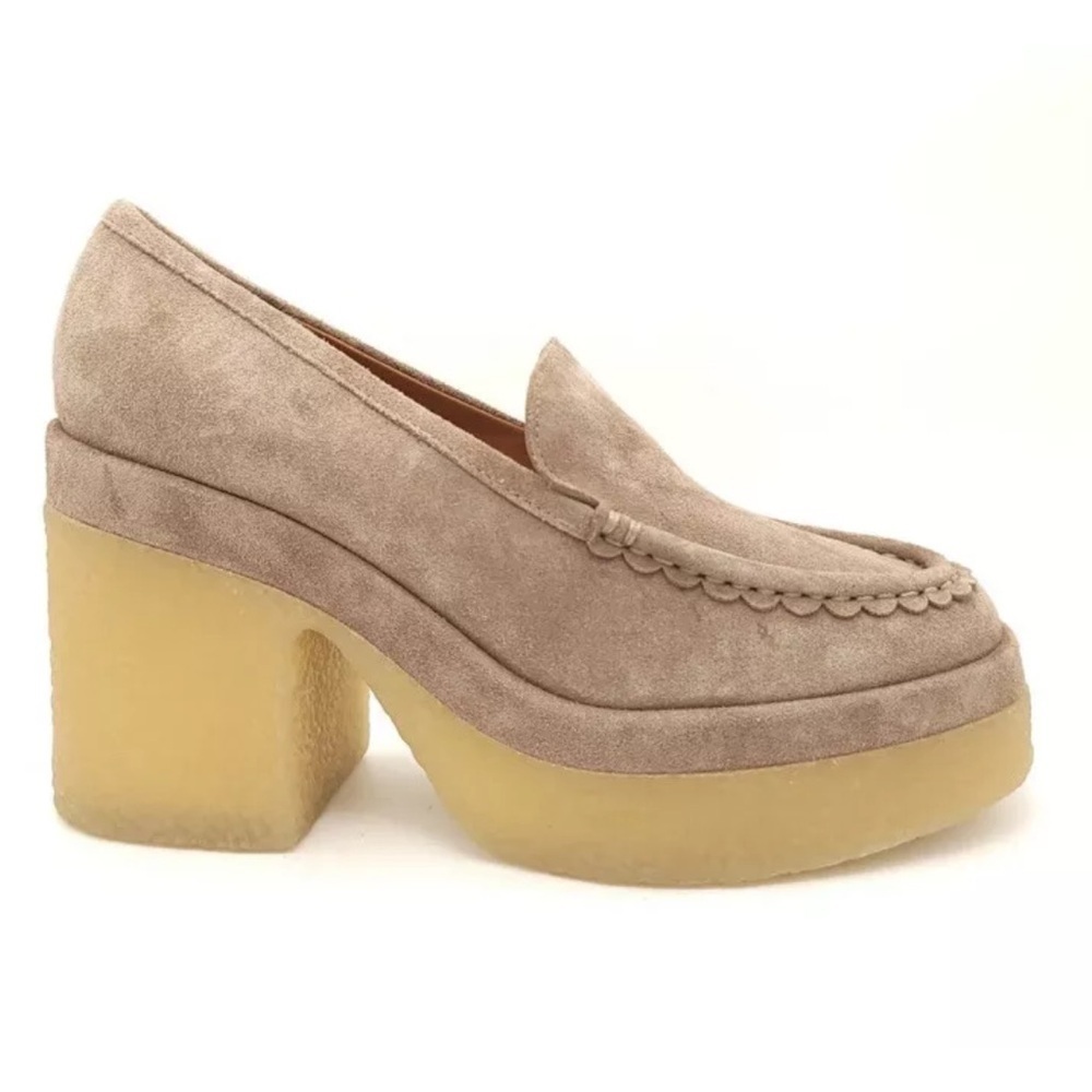 Marc Fisher Women's Suede Platform Loafers in Medium Natural